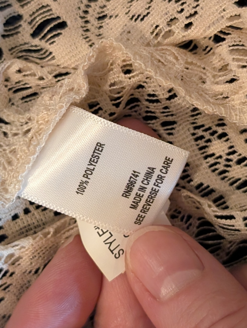 Cream Crochet Lace open Vest Cardigan Boho Festival Cottagecore coquette - Picture 4 of 7